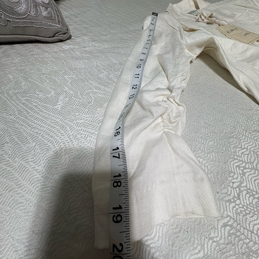Esley Cream Linen Blazer Size M - Picture 4 of 14